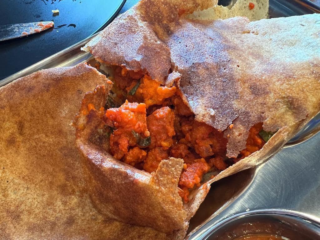 Biryaniwala - Dosa with lamb fillings